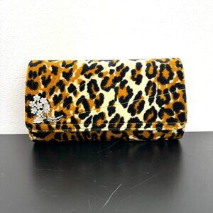 Ronny Kobo Leopard Print Clutch Purse